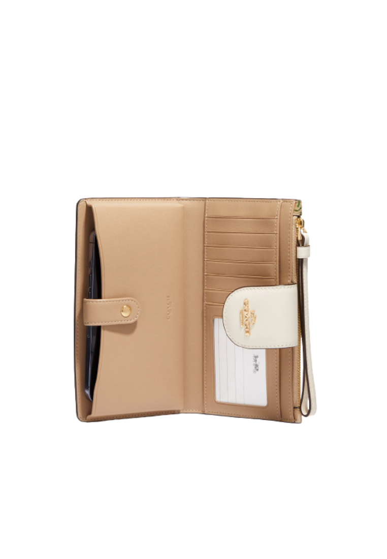 Coach Tech Wallet CH476 In Signature Canvas With Nostalgic Ditsy Print In Light Khaki Multi