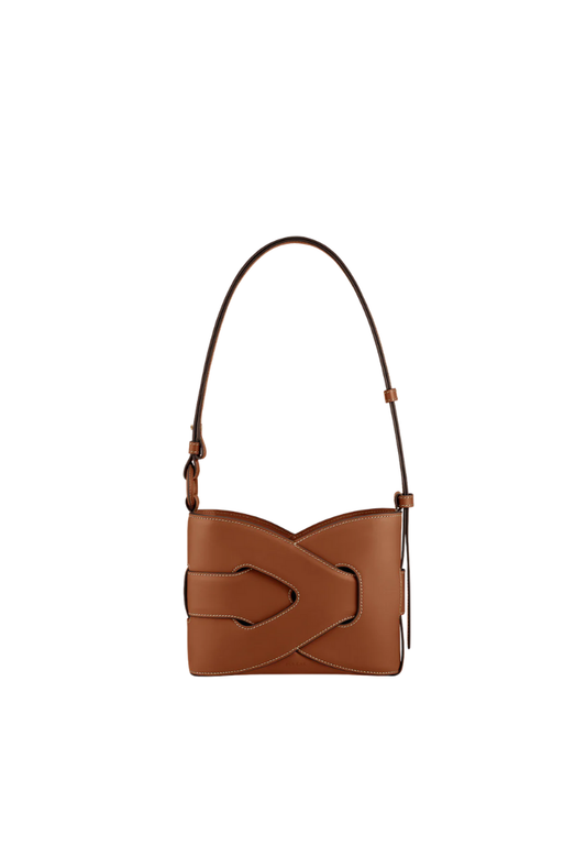 ( PREORDER ) Polene Nodde Shoulder Bag In Smooth Cognac
