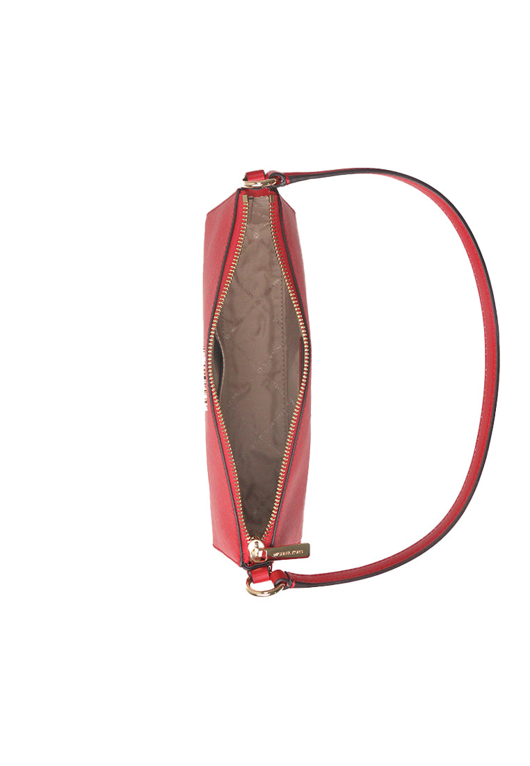 Michael Kors Vincent Pochette Shoulder Bag With Signature Logo Card Case In Bright Red 35F4G2VC6L