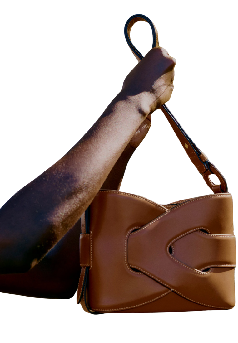 ( PREORDER ) Polene Nodde Shoulder Bag In Smooth Cognac