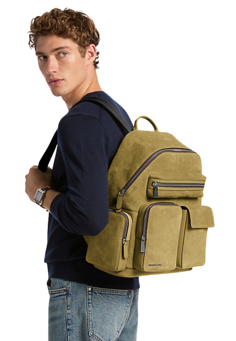 ( PREORDER ) Michael Kors Dakota Suede Cargo Backpack In Pistachio 33F5BHDB7S