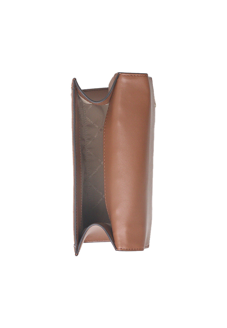 Michael Kors Whitney Medium Logo and Metallic Shoulder Bag In Luggage Multi 35F4GWHL6M