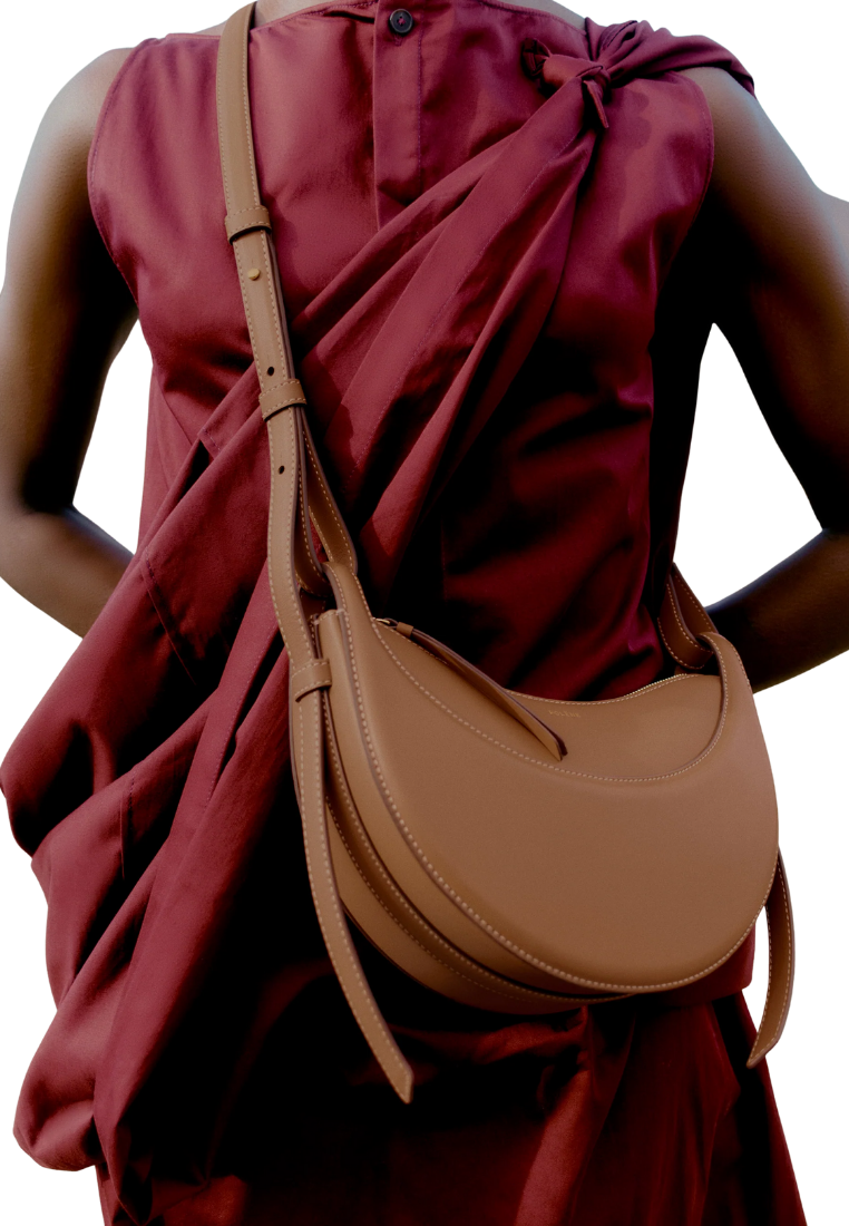 ( PREORDER ) Polene Numéro Dix Crossbody Bag In Smooth Camel