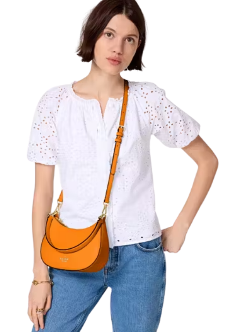 ( PREORDER ) Kate Spade Paige Convertible Crossbody Bag In Orange Zinnia KK983