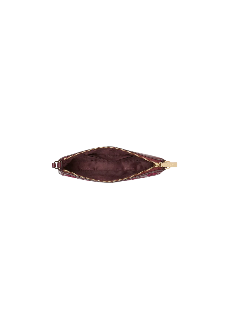 Kate Spade Spade Flower Embroidered Wallet Convertible In Dark Merlot KL898