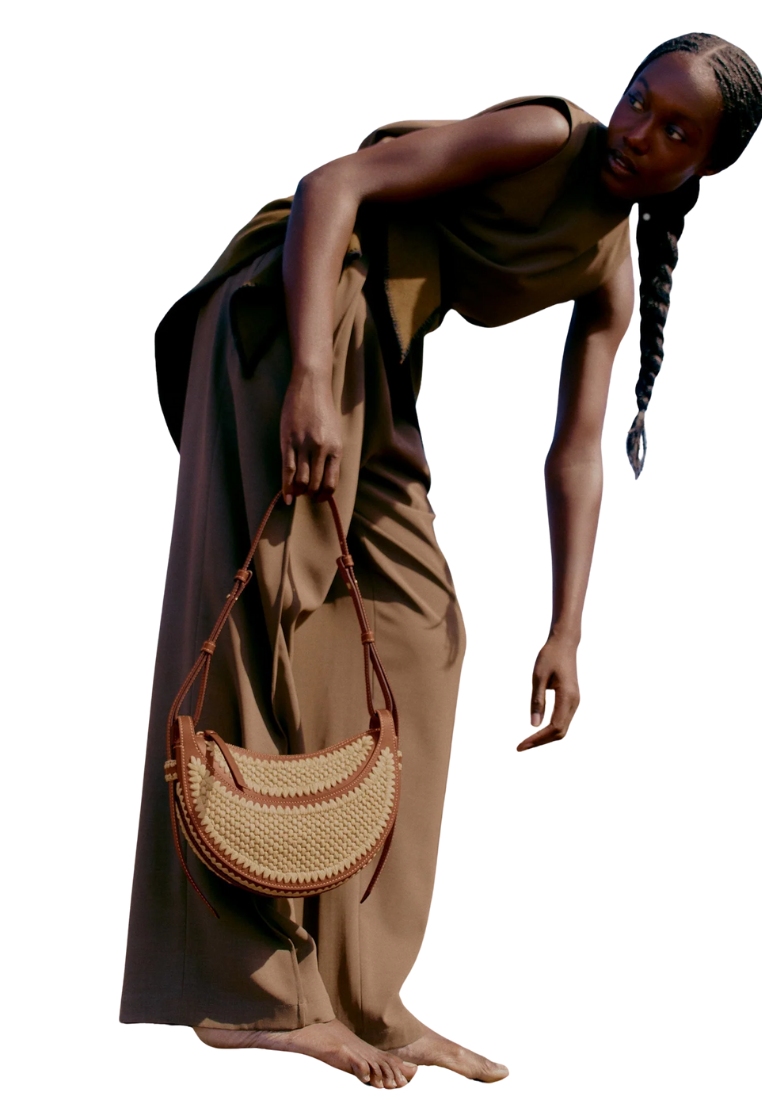 ( PREORDER ) Polene Numéro Dix Crossbody Bag In Raffia