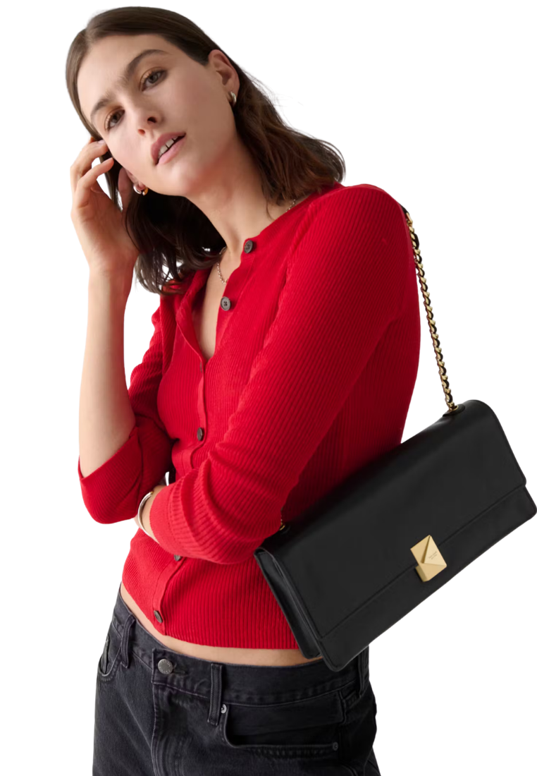 ( PREORDER ) Kate Spade Deco Soft Shoulder Bag In Black KM263