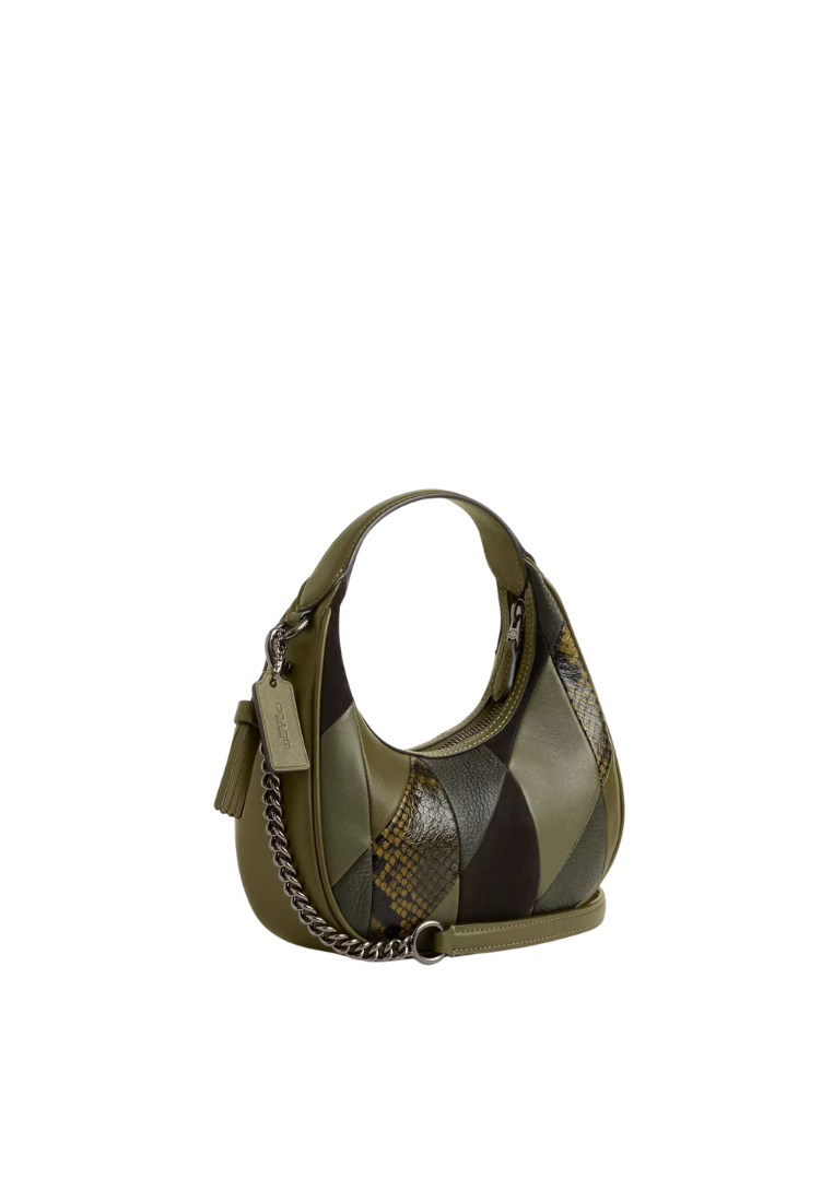 ( PREORDER ) Coach Carmen Mini With Patchwork Crossbody Bag In Olive Multi CCE64