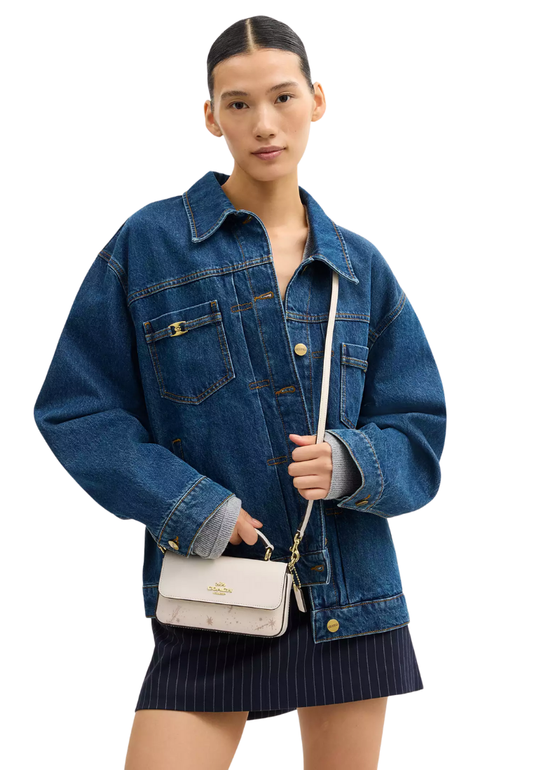 ( PREORDER ) Coach Mini Josie With Star Print Top Handle In Gold Chalk Multi CCK82