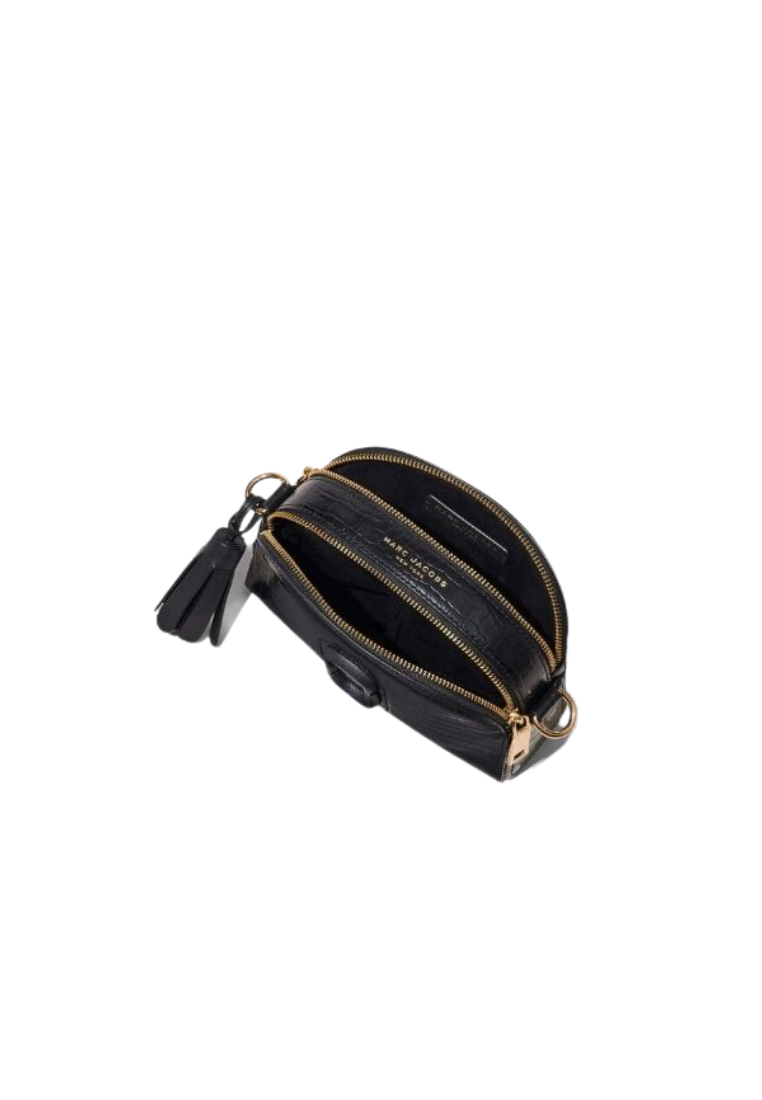 Marc Jacobs The Croc Crossbody Bag Embossed Shutter In Black H164L01RE21