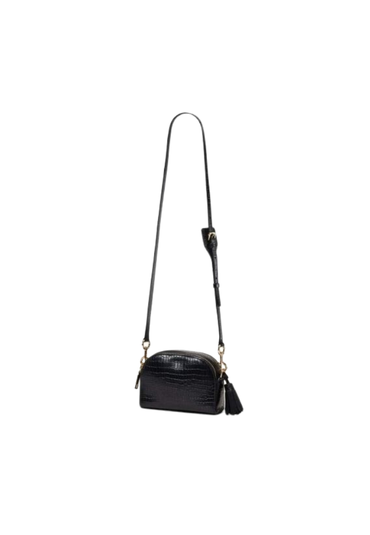 Marc Jacobs The Croc Crossbody Bag Embossed Shutter In Black H164L01RE21