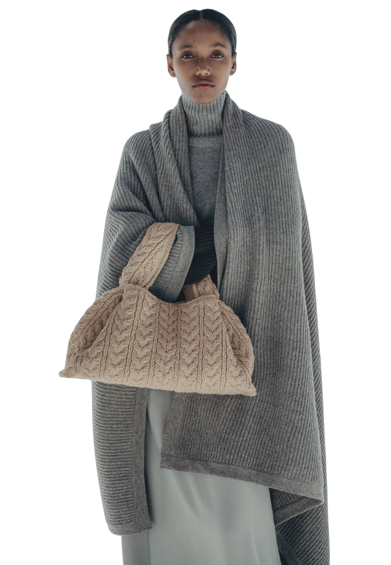 ( PREORDER ) Polene Numero Neuf Large Shoulder Bag In Merino Ecru