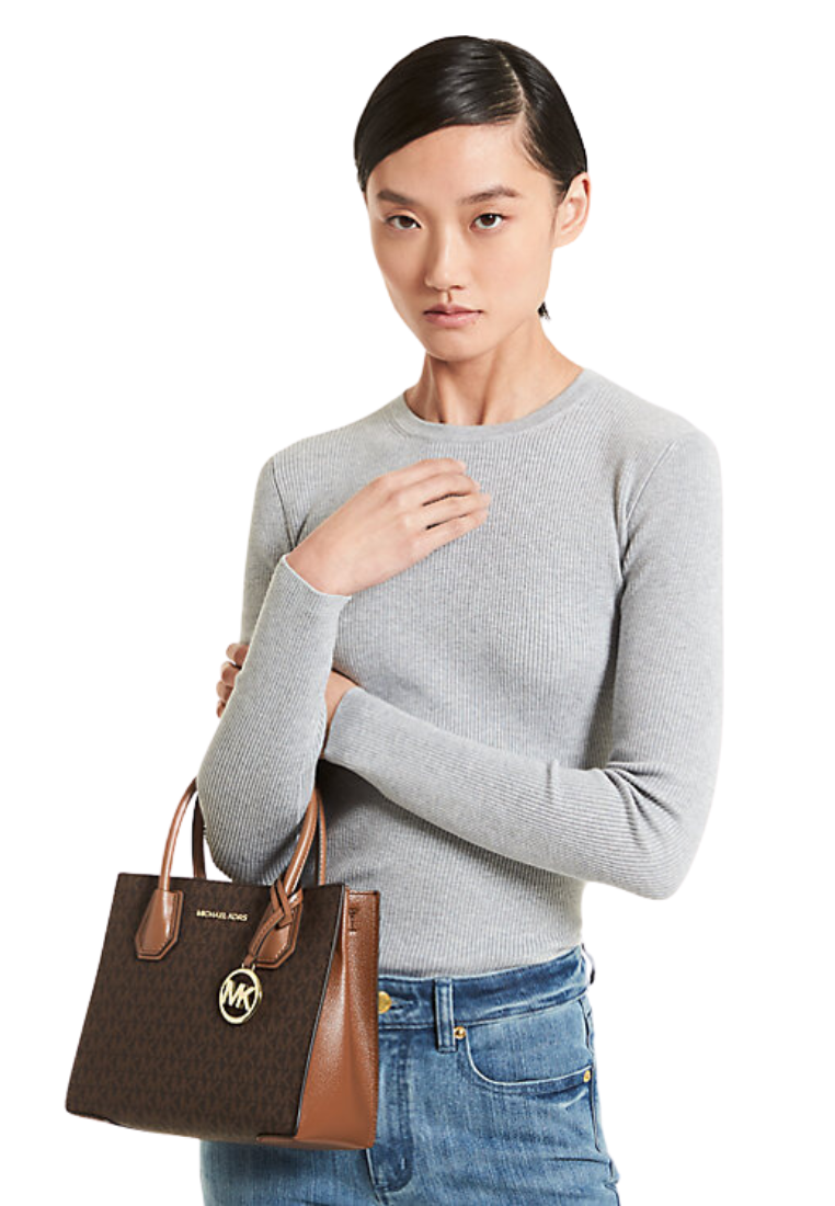 Michael Kors Medium Mercer 35S1GM9M2B Messenger Bag In Brown Acorn
