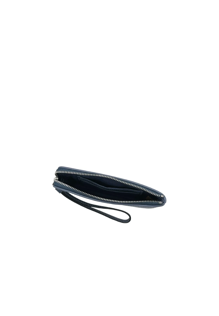 Coach Corner Zip Wristlet Signature Jacquard In Dark Denim CW862