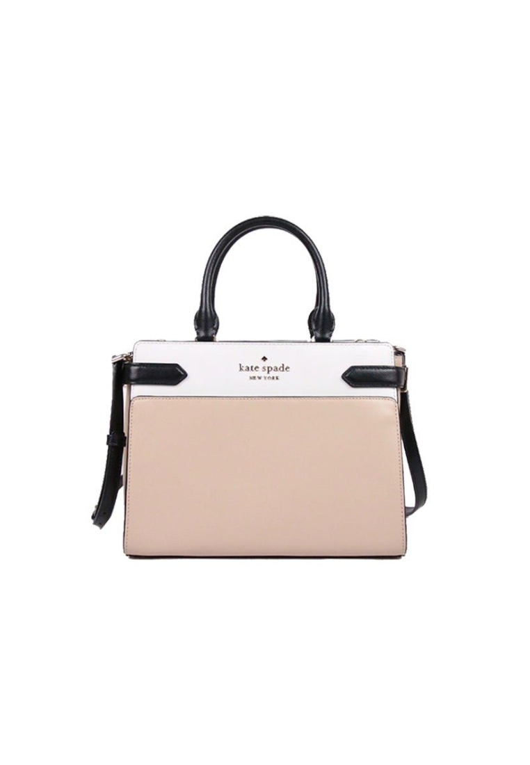 Kate Spade Staci Colorblock WKRU6952 Medium Satchel In WarmBeige Multi