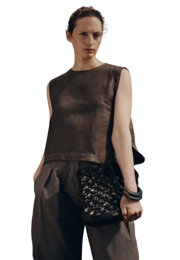 ( PREORDER ) Polene Sole Shoulder Bag In Black