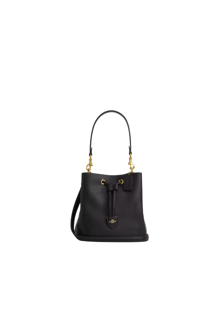 ( PREORDER ) Coach Rowan Bucket Bag In Gold Black CBH06