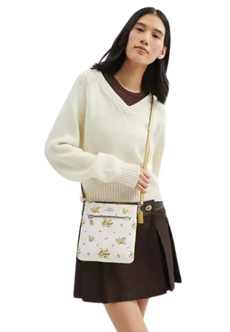 Coach Mini Rowan File Bag In Chalk Multi CAQ08