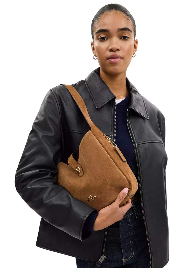 ( PREORDER ) Coach Hadley Convertible Crossbody Bag In Gold Sienna CCG43