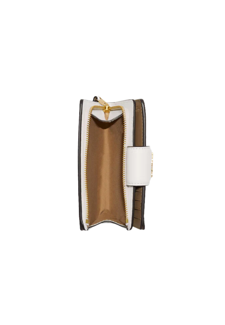 Coach Zip Wallet C0082 Signature Canvas In Light Khaki Chalk