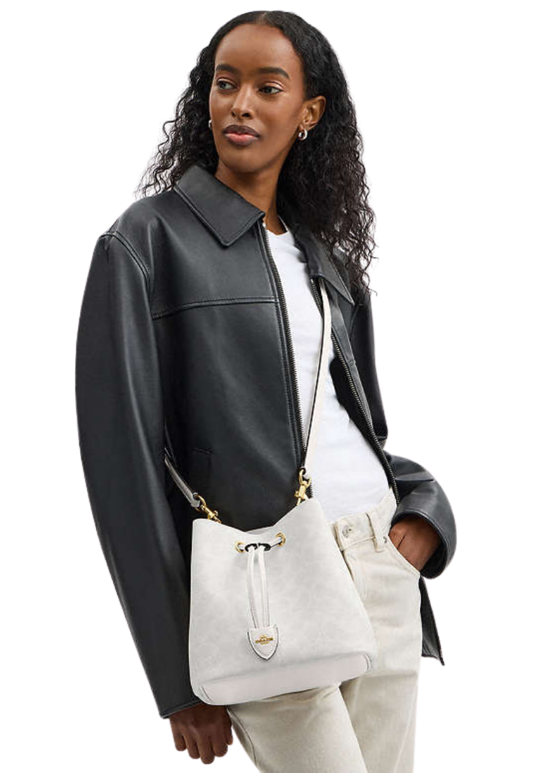 ( PREORDER ) Coach Rowan In Signature Canvas Bucket Bag In White Chalk CBH07