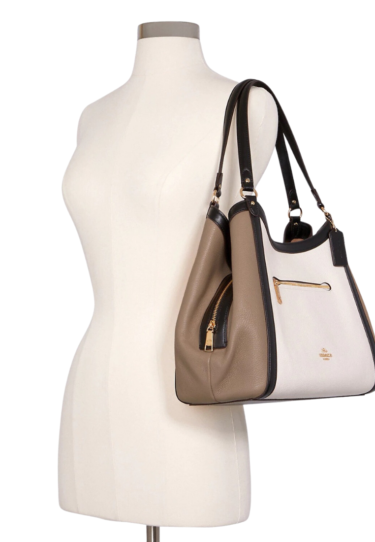 Coach Kristy Colorblock C6828 Shoulder Bag In Chalk Multi