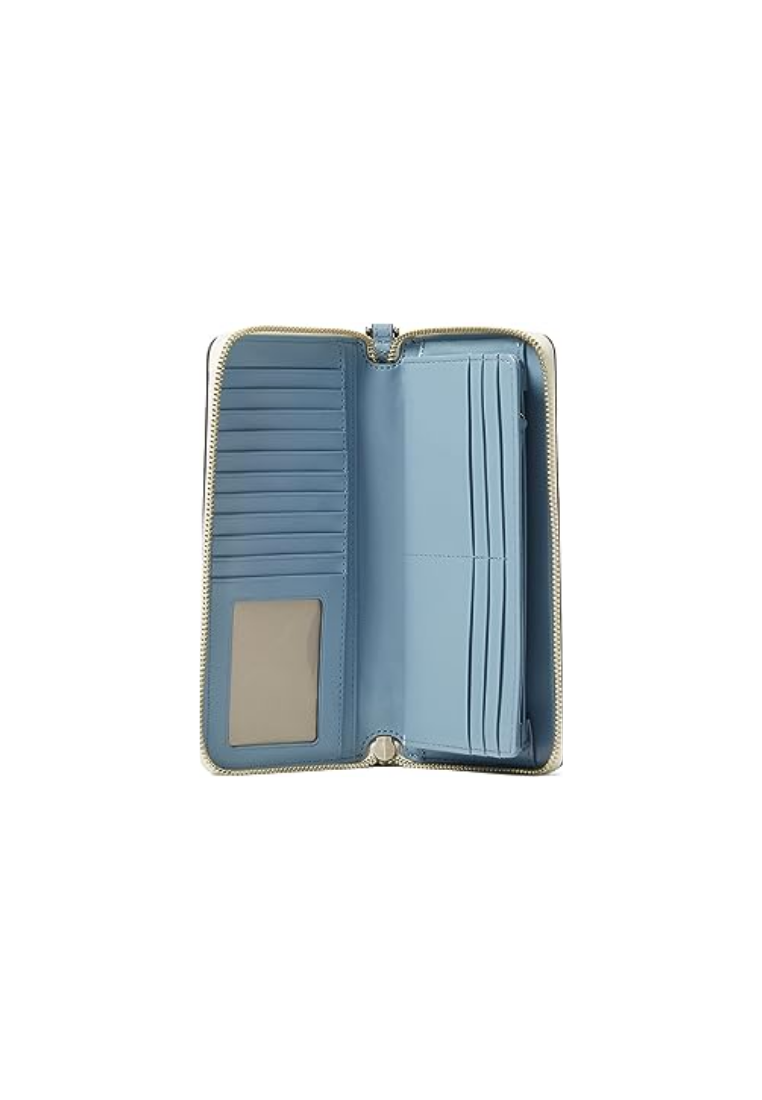 Michael Kors Jet Set Large Travel Continental Wallet In Vista Blue 35T7GTVE7L