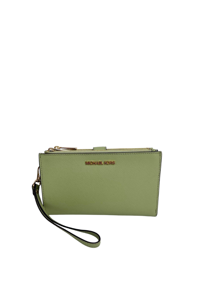 Michael Kors Jet Set Travel Wristlet Large Double Zip In Light Sage 35F8GTVW0L