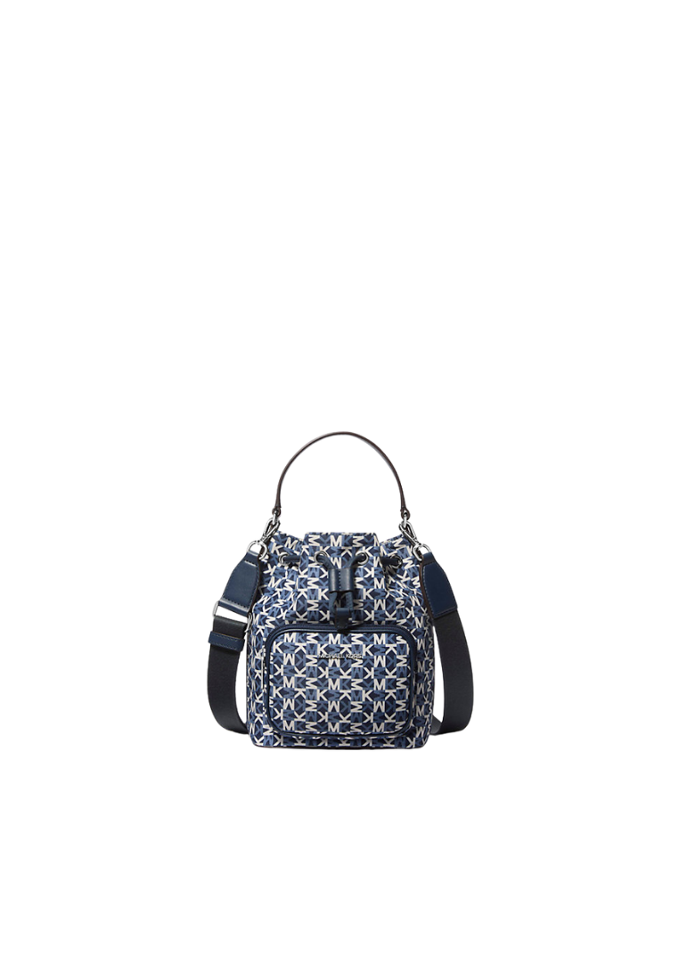 ( PREORDER ) Michael Kors Khai Small Signature Logo Bucket Bag In Navy 35T5S5FM5C