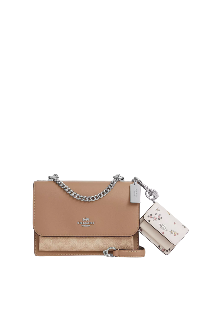 ( PREORDER ) Coach Klare Bag With Star Print Charm In Novelty Leather Silver CCF23