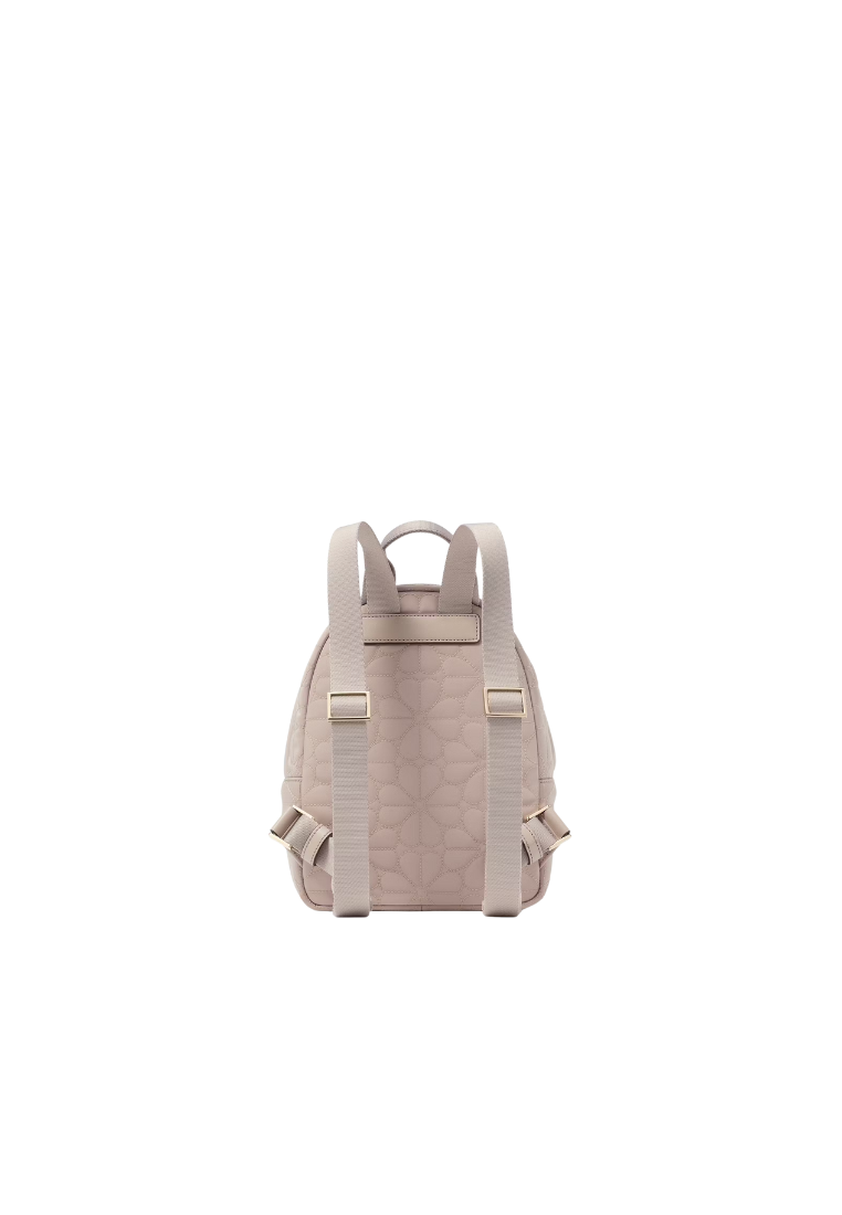 Kate Spade Spade Flower Quilted Nylon Small Backpack In Cozy Grey KK158