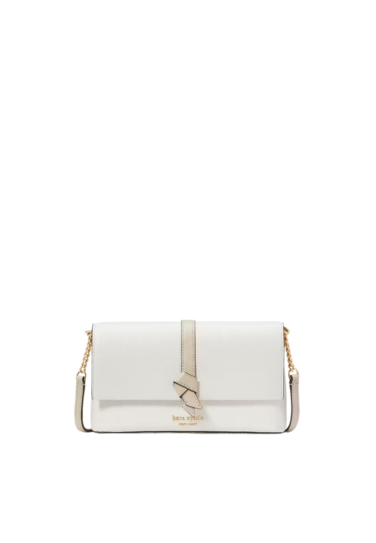 ( PREORDER ) Kate Spade Knott Colorblocked Flap Chain Crossbody Bag In Light Cream Multi KH171