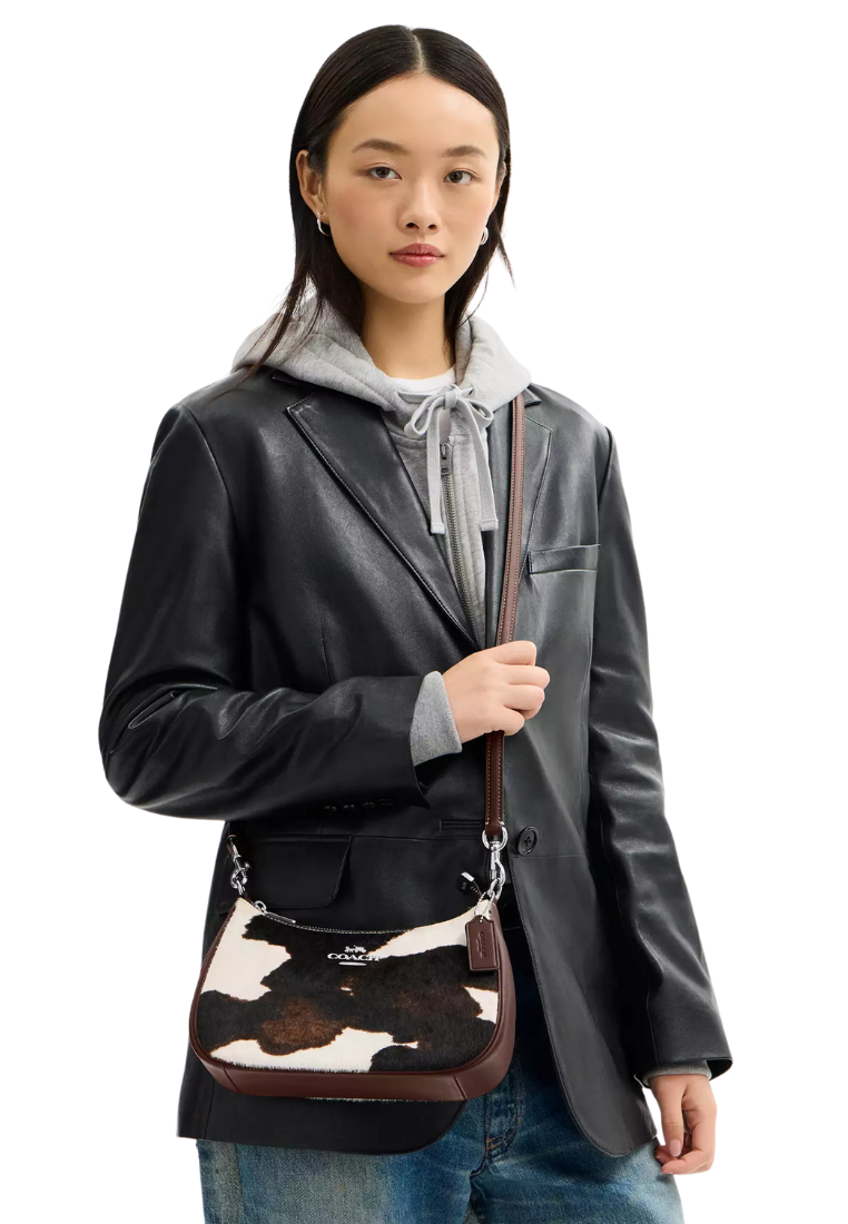 ( PREORDER ) Coach Teri With Cow Print Shoulder Bag In Cow Multi CCC86