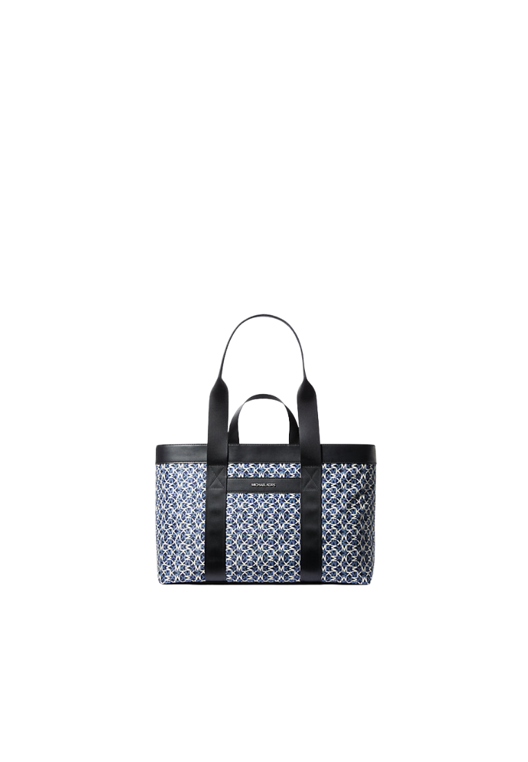 ( PREORDER ) Michael Kors Lautner Logo Print Tote Bag In Navy 37T5LLAT9V