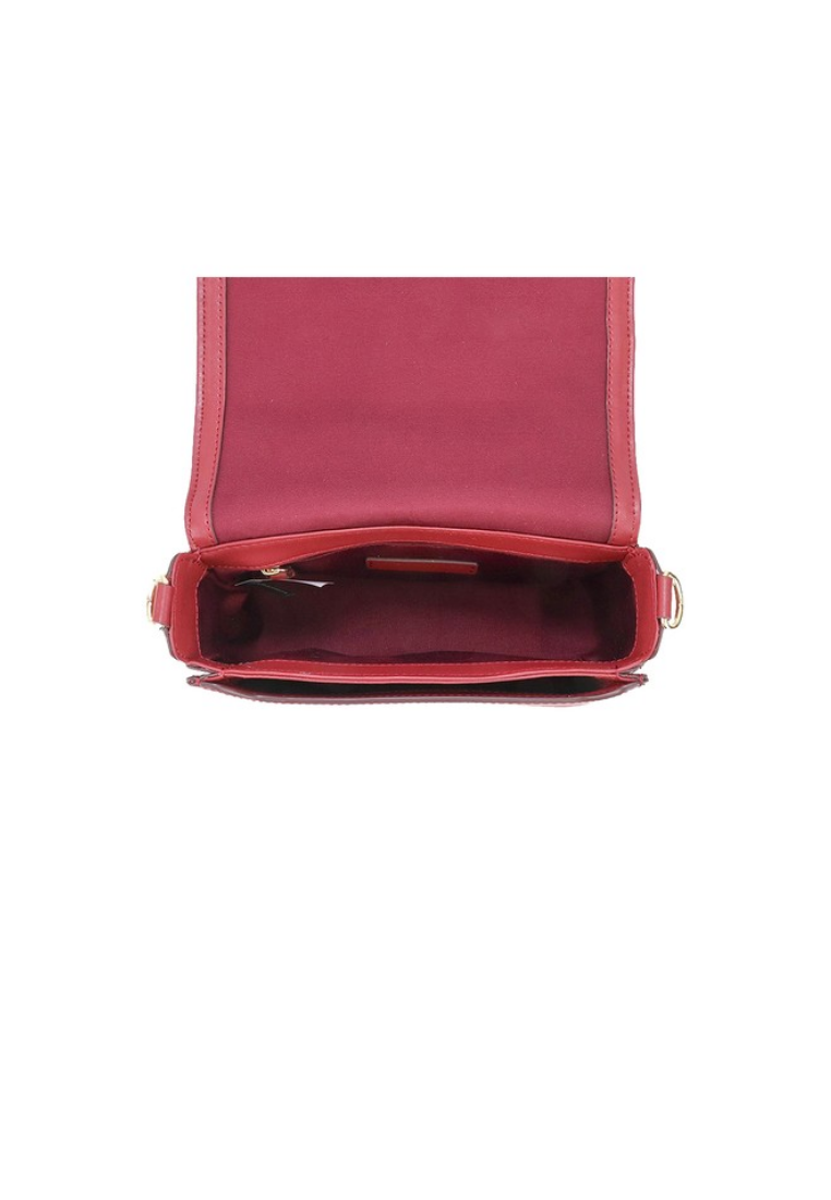Marc Jacobs Leather Full Flap Logo Shoulder Bag In Syrah H900L01RE21