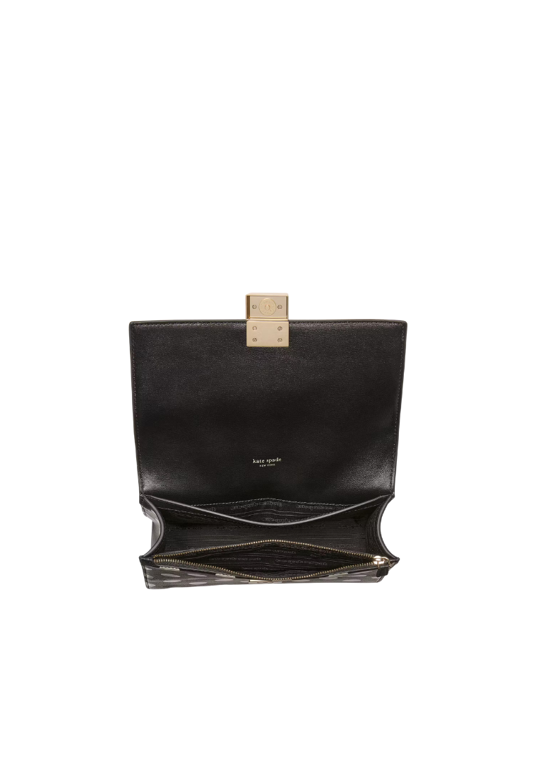 ( PREORDER ) Kate Spade Deco Chain Shoulder Bag In Black Multi KK595