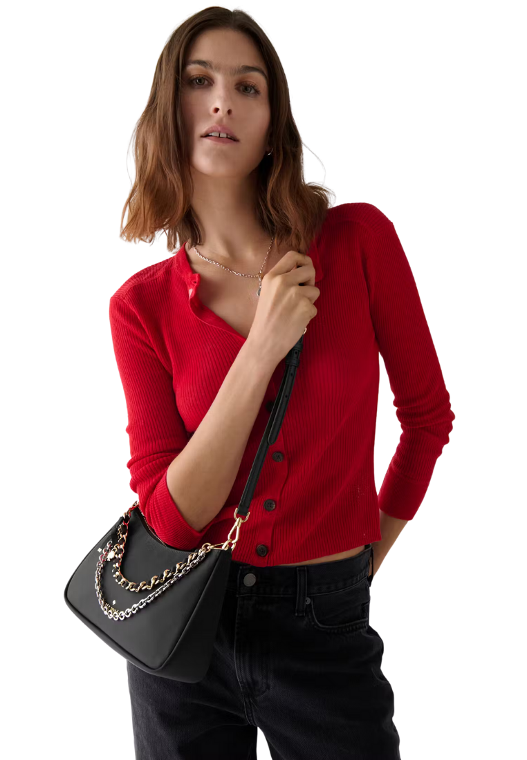 ( PREORDER ) Kate Spade Margot Nylon Convertible Crossbody Bag In Black KN250