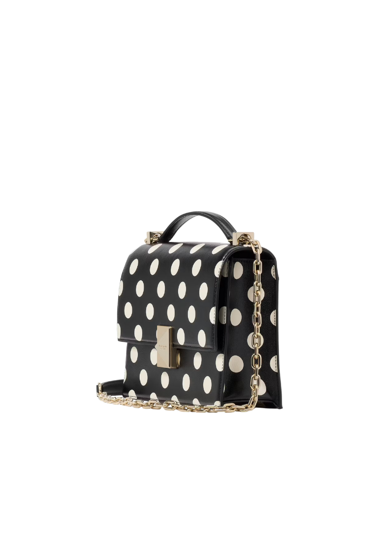 ( PREORDER ) Kate Spade Deco Chain Shoulder Bag In Black Multi KK595