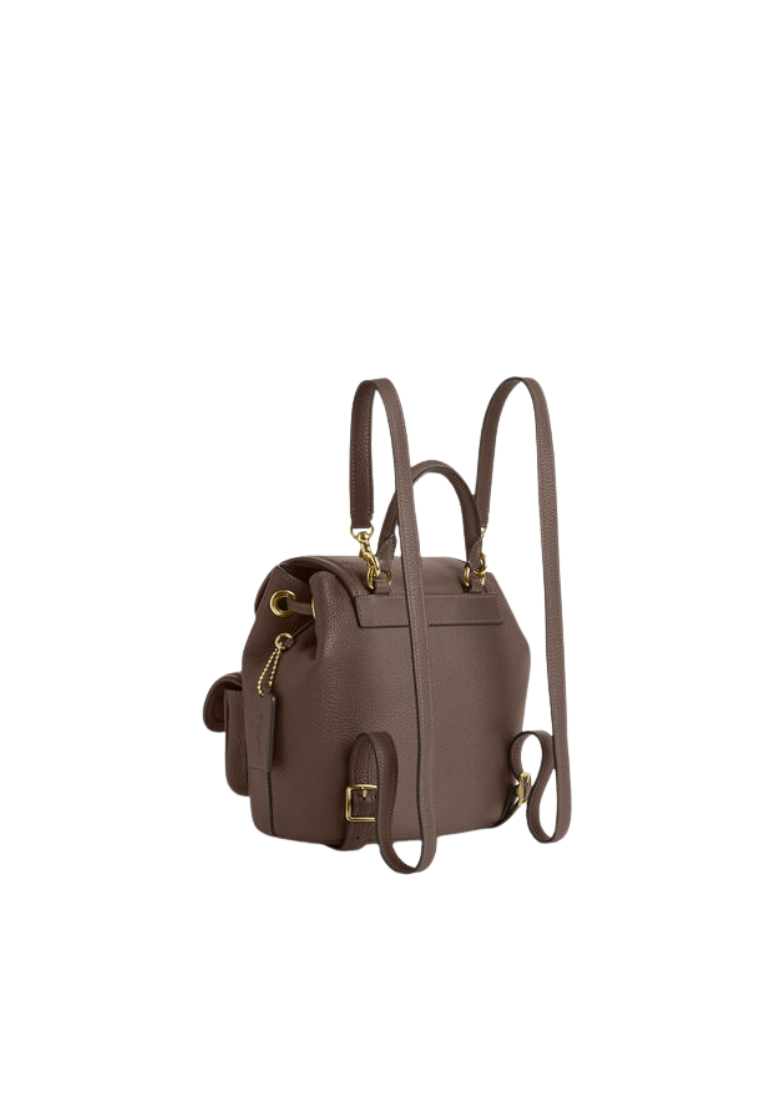( PREORDER ) Coach Hadley Backpack In Gold Dark Stone CBH09