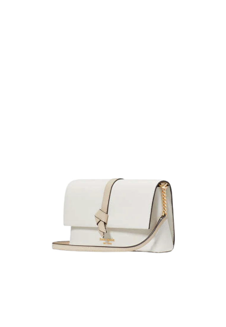 ( PREORDER ) Kate Spade Knott Colorblocked Flap Chain Crossbody Bag In Light Cream Multi KH171