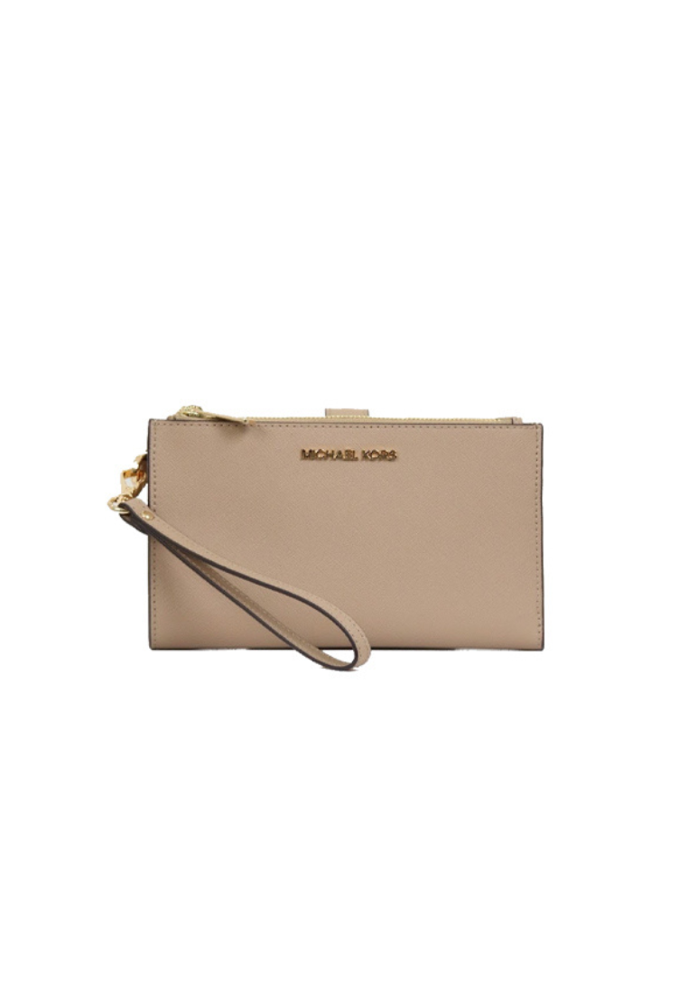 Michael Kors Jet Set Travel Large Double Zip Wristlet In Camel 35F8GTVW0L