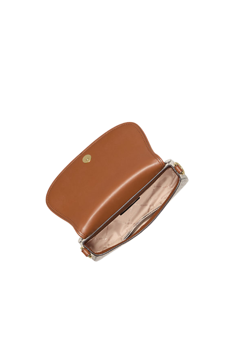 ( PREORDER ) Michael Kors Mila Small Signature Logo Crossbody Bag In Vanilla 35F5GIMC1B