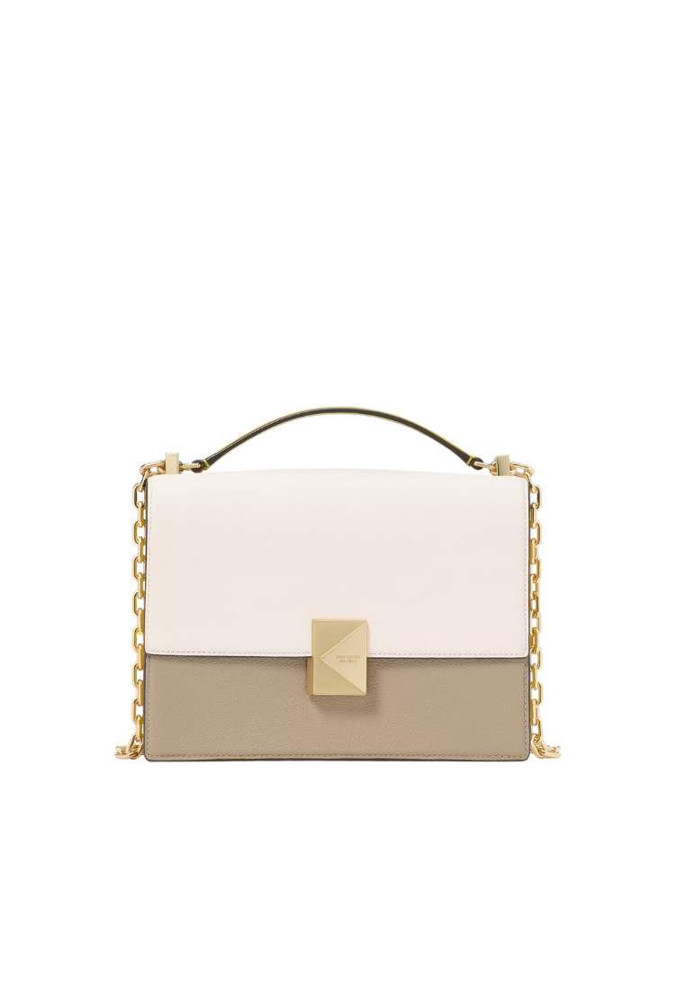 ( PREORDER ) Kate Spade Deco Color-blocked Chain Shoulder Bag In Tigers Eye Multi KK577