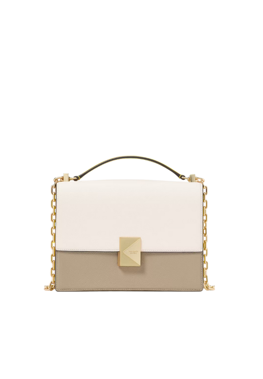 ( PREORDER ) Kate Spade Deco Color-blocked Chain Shoulder Bag In Tigers Eye Multi KK577