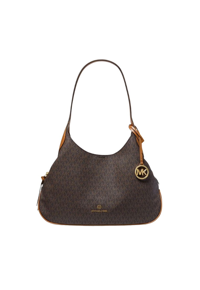 Michael Kors Kelsey Large Logo Shoulder Bag In Brown Acorn 30F2G3KE3B