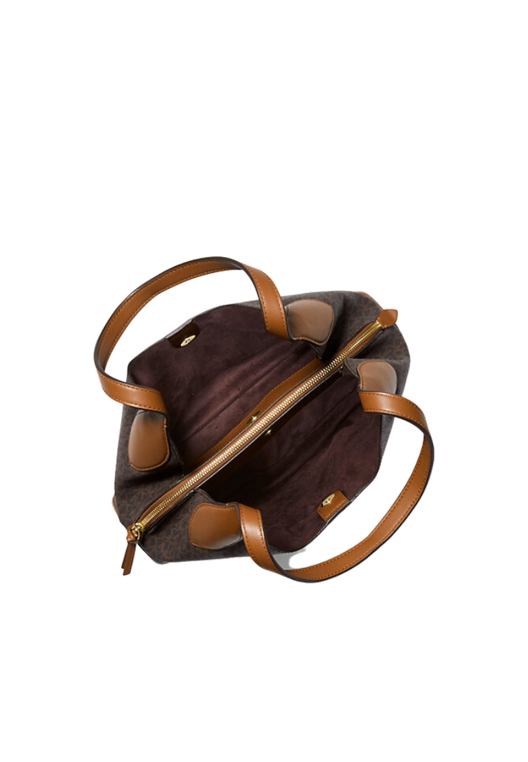 Michael Kors Kelsey Large Logo Shoulder Bag In Brown Acorn 30F2G3KE3B
