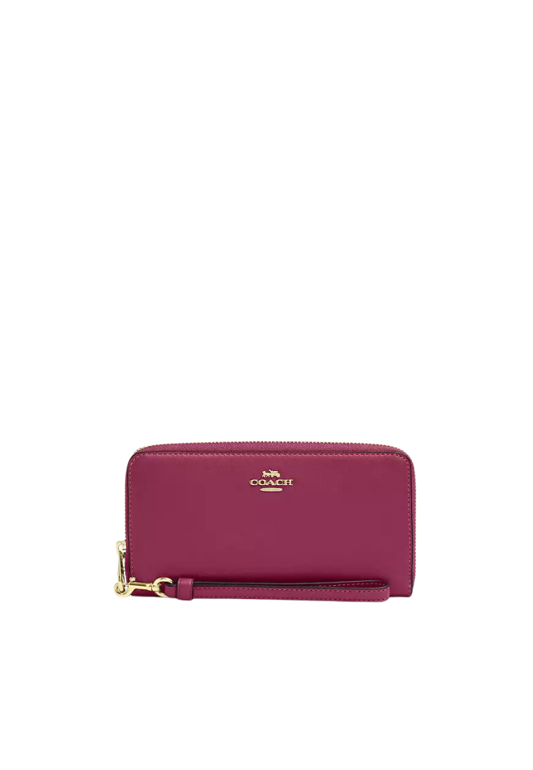 ( AS IS ) Coach Long Zip Around Wallet In Pink CR623