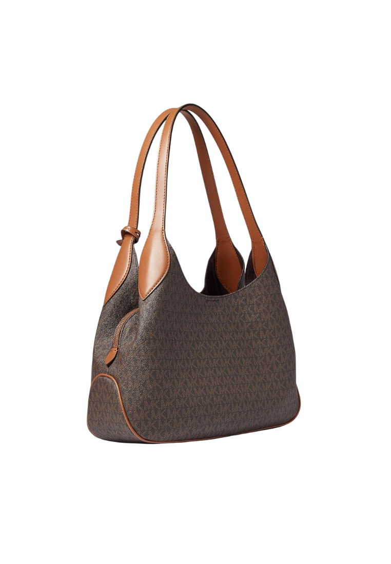 Michael Kors Kelsey Large Logo Shoulder Bag In Brown Acorn 30F2G3KE3B