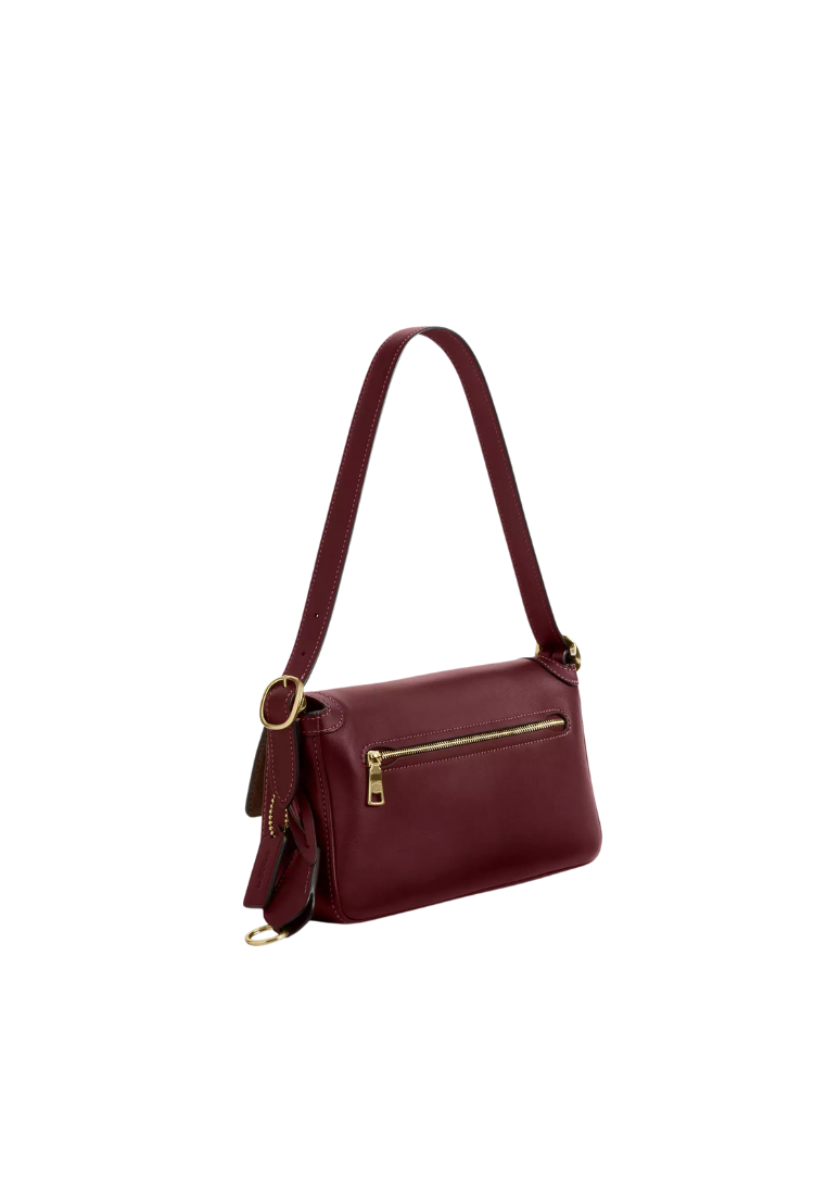 ( PREORDER ) Coach Etta Small Flap Shoulder Bag In Maroon CCV63