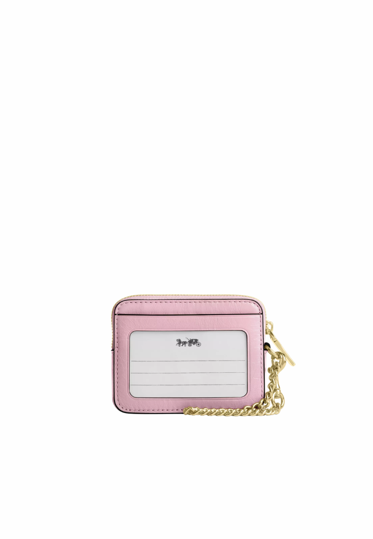 ( PREORDER ) Coach Zip With Quilting Card Case In Carnation CEC51